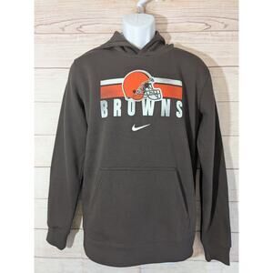 Nike Boy's XLarge Cleveland Browns Team Stripes Brown Pullover Hoodie